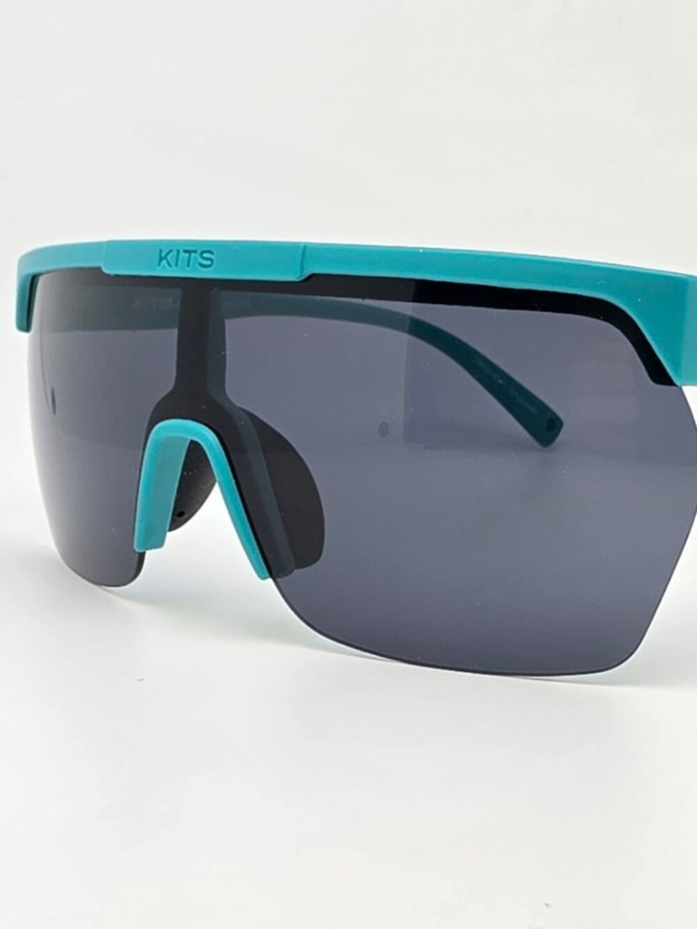 Kits Pace KTQ02 Turquoise Frame Grey Lens Semi Rimless Sports Sunglasses 140mm